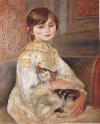 Pierre Renoir Child with Cat (Julie Manet) France oil painting artist